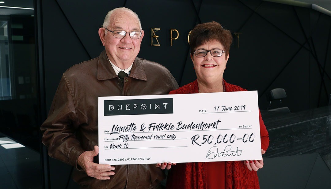 lb R50000 tjek R50 000 cheque - Linnette Badenhorst